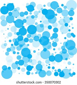 winter background, a white background with blue round snowflakes, vector