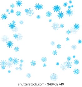 winter background, a white background with blue snowflakes