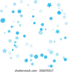 winter background, a white background with blue snowflakes