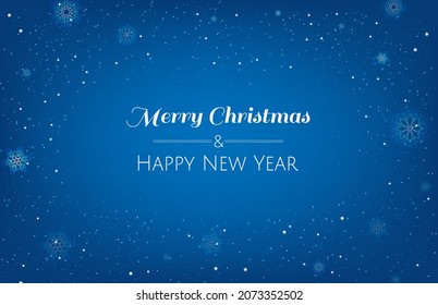 Winter Background With White Snowflake With Gradient Mesh, Vector Illustration