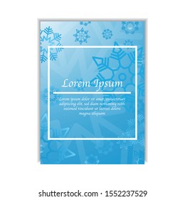 Winter backgrounds. Winter frame with snowflakes. For Your Greeting Card. Winter template.
