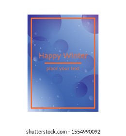 Winter backgrounds. Winter Greeting Card with space for your text. Winter template