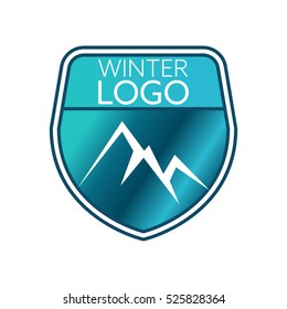 Winter Badge Logo Design Template Element