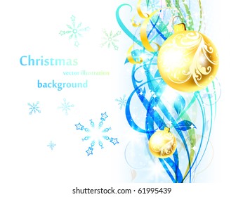 banner de invierno con bolas