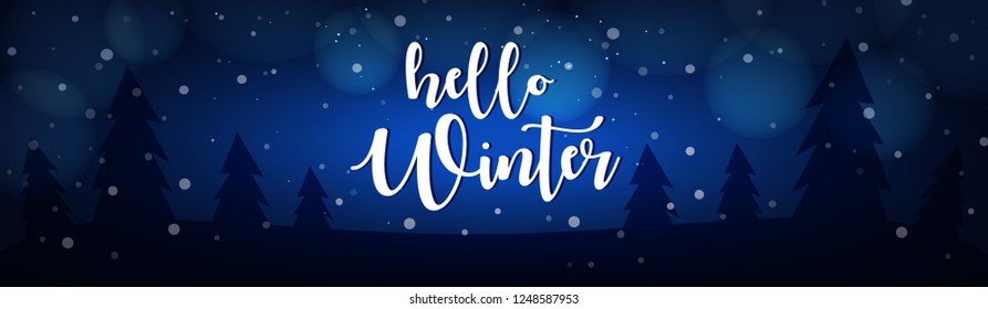 Winter banner design background, Vector Illustration.