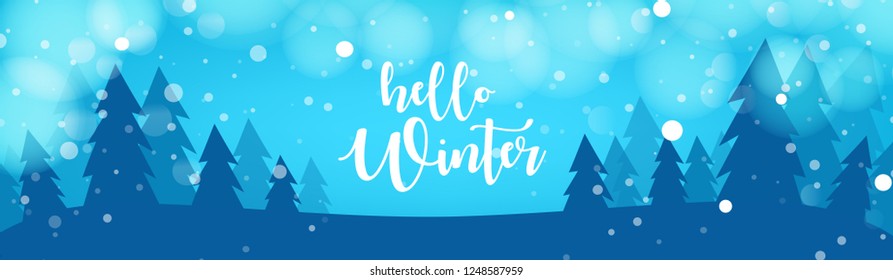 Winter banner design background, Vector Illustration.