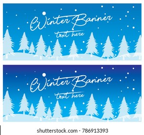 Winter banner design vector