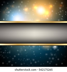 Winter banner light snow