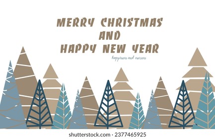 Winter banner. Merry Christmas and Happy New Year. Christmas concept. New Year's elements