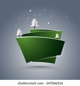 Winter banner with snow. vector illustration