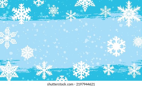 Winter banner with snowflakes,  layout design. Vector illustration
