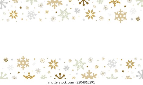Winter banner with snowflakes. Vector graphics