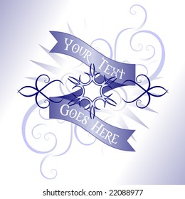 Winter banner in tattoo style - text easily removed