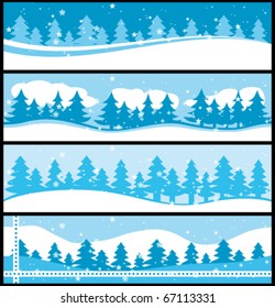 Winter banners. Christmas commercial vector collection.