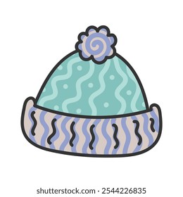 Ilustração de inverno Beanie Doodle - 01