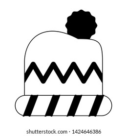 Winter beanie hat fashion accesory vector illustration graphic design