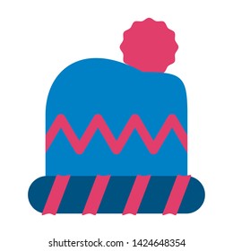 Winter beanie hat fashion accesory vector illustration graphic design