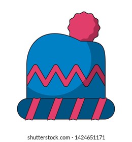 Winter beanie hat fashion accesory vector illustration graphic design