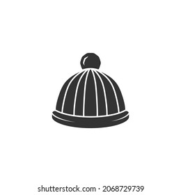 winter beanie icon design template vector isolated illustration