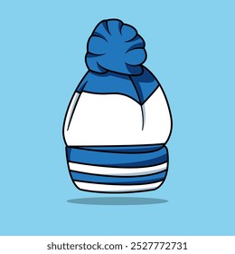 Ilustração c de material de gorro de inverno