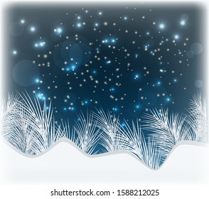 Winter beautiful wallpaper, vector illustration