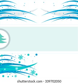 Winter Beautiful website header or banner set with Snow Flakes
