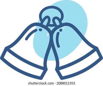 Winter bells, illustration, vector, on a white background.