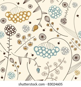 winter berries seamless background
