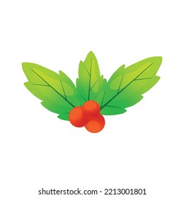 Icono de Ilustración del vector de Berry de invierno colorido
