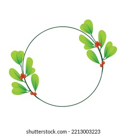Winter Berry Vector Illustration Icon Colorful