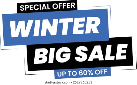 Winter Big Sale Promotional Ecommerce Offer Design Marketing Symbol