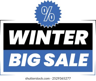 Winter Big Sale Promotional Ecommerce Offer Design Marketing Symbol