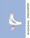 Winter bird new year snow wool clothes animal 