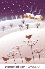 Winter and birds