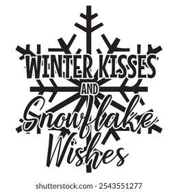 Diseño de citas en blanco y negro de invierno. Diseño perfecto para tarjetas de felicitación posters Camisetas Anuncios