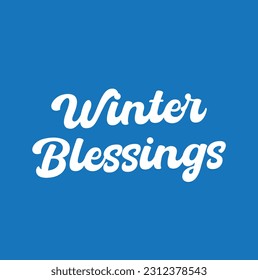 Winter Blessings Eps Vector T-shirt Design Print Ready File Eps Cut File.