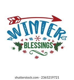 winter blessings, New Winter Design Vector file