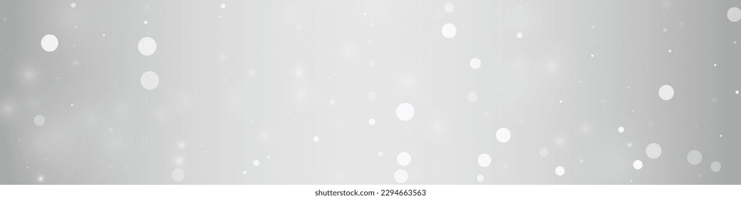 Winter Blizzard Vector Silver Panoramic Background. Christmas Snowflake Wallpaper. White Xmas Transparent. New Snowfall Design.