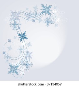 Winter blue background