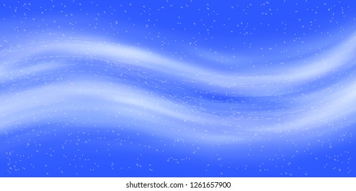 Winter blue background, blizzard and snowfall, vector illustration, EPS10