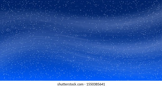 Winter blue background, blizzard and snowfall, vector illustration, EPS10