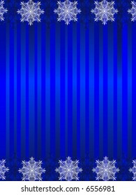 Winter blue background with snowflakes.