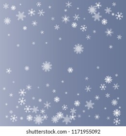 Winter blue background with snowflakes. Vector Illustration.