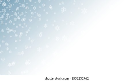 Winter blue background with snowflakes. Vector Illustration. Blue blurred winter banner with snow flakes. Vector Illustration EPS 10