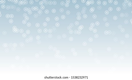Winter blue background with snowflakes. Vector Illustration. Blue blurred winter banner with snow flakes. Vector Illustration EPS 10