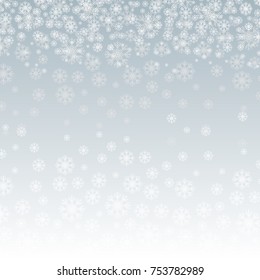 Winter blue background with snowflakes. Vector Illustration.