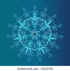 Winter blue background, vector illustration