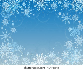 Winterblaue Karte