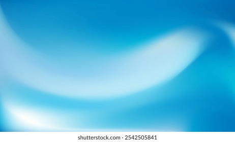 Fondo de degradado azul de invierno. Navidades azul blanco paisaje nevado bg. Transiciones suaves de la onda fluida. Para presentaciones corporativas, proyectos App, digitales y de negocio. Ilustración vectorial 10.