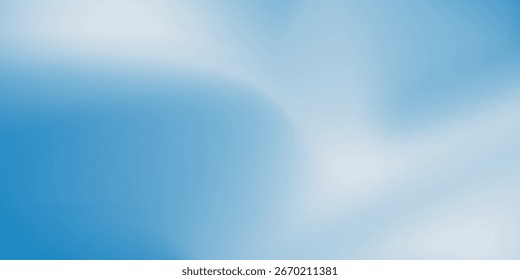 Fondo de degradado azul de invierno. Navidades azul blanco paisaje nevado bg. Transiciones suaves de la onda fluida. Vector eps10